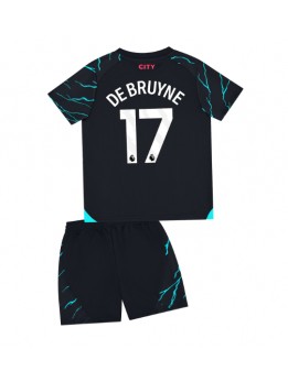 Manchester City Kevin De Bruyne #17 Dječji Rezervni Dres kompleti 2023-24 Kratak Rukavima (+ kratke hlače)